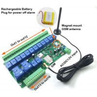 GSM реле GSM-AIR на 200 номеров 12 Вольт 16 каналов по DTMF (по тону) от WAFER