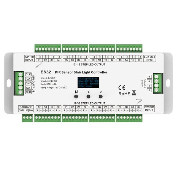 Контроллер лестничного освещения ES32 5-24 В постоянного тока, 32 канала до 1 А с датчиками движения и освещения от SKYDANCE