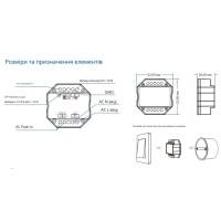 Дистанційний WIFI+ Радіо RF Push диммер на 100-240В на 1 канал з виходом 0/1-10V L1(WT) додаток Tuya або Smart Life від SKYDANCE за 945грн (код товару: L1(WT) )