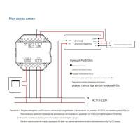 Дистанционный WIFI+ Радіо RF Push диммер на 100-240В на 1 канал с выходом 0/1-10V L1(WT) приложение Tuya или Smart Life от SKYDANCE