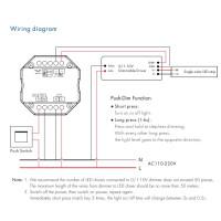 Дистанционно управляемый диммер на 100-240В на 1 канал с выходом 0/1-10V ZigBee и RF Push диммер L1(WZ) приложение Tuya или Smart Life от SKYDANCE