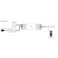 5-канальный RGB + CCT LED RF дистанционный контроллер-диммер V5 на 12-24 Вольт до 25 Ампер от SKYDANCE