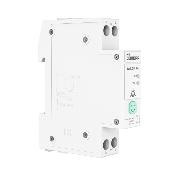 SONOFF BASIC-1GSP інтелектуальний вимикач на DIN рейку через Matter Over WiFi, сумісний з Apple Home від SONOFF за 1215грн (код товару: BASIC-1GSP )