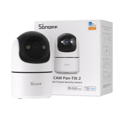 WiFi камера видеонаблюдения SONOFF CAM Pan-Tilt 2 (CAM-PT2) 1080P с панорамным обзором 360° WiFi камера видеонаблюдения SONOFF CAM Pan-Tilt 2 (CAM-PT2) 1080P с панорамным обзором 360°