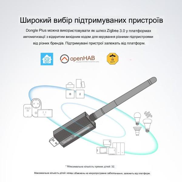 Zigbee 3.0 USB Sonoff Dongle Plus–ZBDongle-E EFR32MG21 пристрій системи автоматизації від SONOFF за 815грн (код товару: ZBDongle )