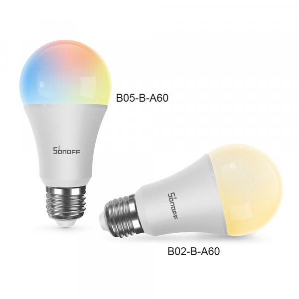 SONOFF B02-B, B05-B Розумна світлодіодна лампочка Wi-Fi від SONOFF за 315грн (код товару: B205 )