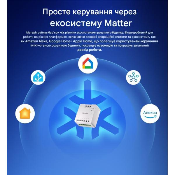 SONOFF MINI-D WIFI вимикач з сухим контактом та підтримкою Matter від SONOFF за 545грн (код товару: MINI-D )