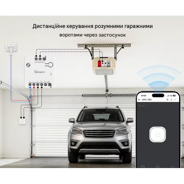 SONOFF MINI-ZBD Zigbee интеллектуальный коммутатор с сухими контактами и поддержкой NO/NC, гибким питанием AC/DC от SONOFF