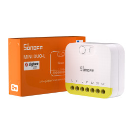 SONOFF MINI-DUO-L — 2-канальний інтелектуальний вимикач Zigbee (без нейтралі)