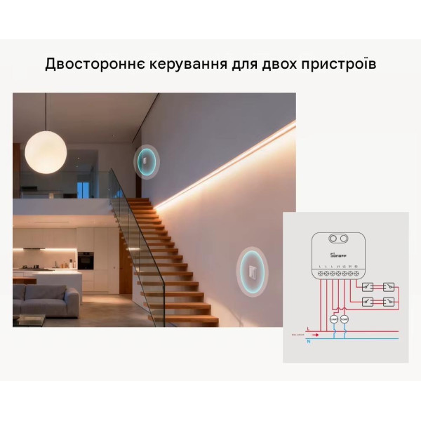SONOFF MINI-DUO-L – 2-канальный интеллектуальный выключатель Zigbee (без нейтрали) от SONOFF