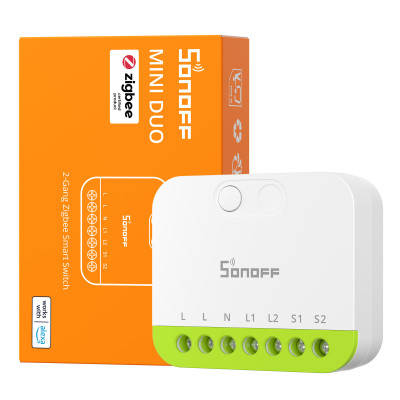 SONOFF MINI-DUO – 2-канальный интеллектуальный выключатель Zigbee SONOFF MINI-DUO – 2-канальный интеллектуальный выключатель Zigbee