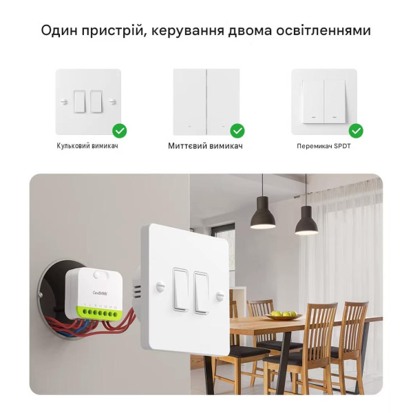 SONOFF MINI-DUO – 2-канальный интеллектуальный выключатель Zigbee от SONOFF SONOFF MINI-DUO – 2-канальный интеллектуальный выключатель Zigbee от SONOFF