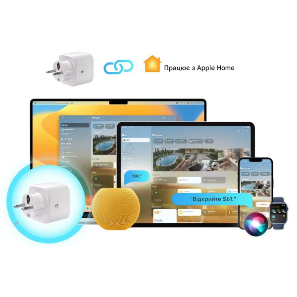 WiFi Matter розетка со счетчиком SONOFF iPlug Gen2 S61s (Євро) от SONOFF