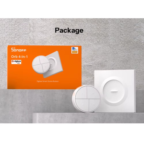 Кнопка Zigbee сценариев SONOFF 4-в-1 (SNZB-01M) от SONOFF Кнопка Zigbee сценариев SONOFF 4-в-1 (SNZB-01M) от SONOFF