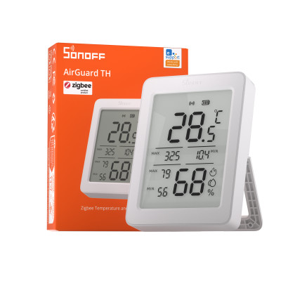 Zigbee датчик температуры и влажности SONOFF AirGuard TH SNZB-02DR2 с большим 3.6" ЖК-дисплеем