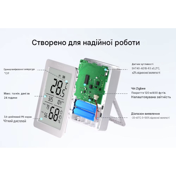 Zigbee датчик температуры и влажности SONOFF AirGuard TH SNZB-02DR2 с большим 3.6" ЖК-дисплеем от SONOFF Zigbee датчик температуры и влажности SONOFF AirGuard TH SNZB-02DR2 с большим 3.6" ЖК-дисплеем от SONOFF