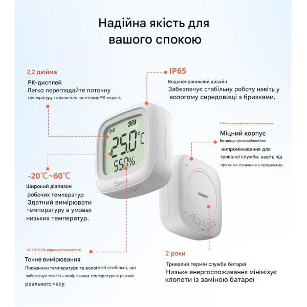 SNZB-02WD Zigbee 3.0 датчик температуры и влажности SONOFF IP65 LCD от SONOFF