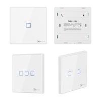 Sonoff T2EU-RF cенсорный настенный радио пульт к выключателю от 1-й до 3-х кнопок, белого цвета от SONOFF