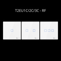 Sonoff T2EU-RF cенсорный настенный радио пульт к выключателю от 1-й до 3-х кнопок, белого цвета от SONOFF