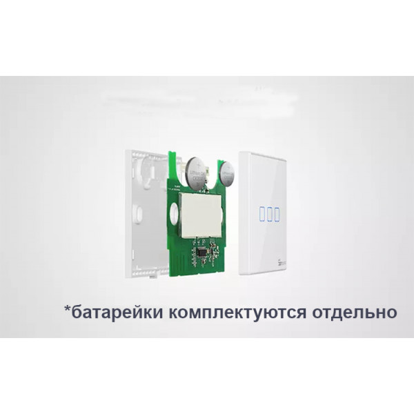 Sonoff T2EU-RF сенсорний настінний радіо пульт до вимикача від 1-ї до 3-х кнопок, білого кольору від SONOFF за 285грн (код товару: T2RF )