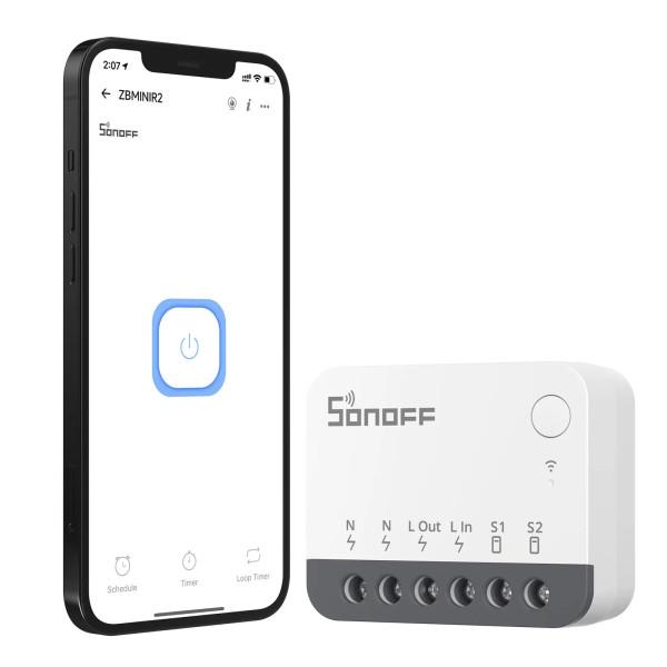 SONOFF ZBMINI Extreme Zigbee Умный выключатель-коммутатор (нужен нейтральныя провод) | ZBMINIR2 от SONOFF