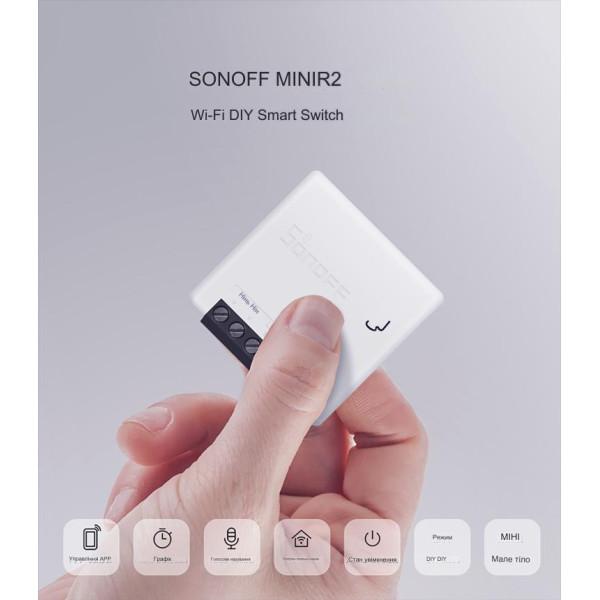 Sonoff MINI R2 прохідний WiFi контролер для 2-х вимикачів Розумного Дому c таймером ANDROID, iOS від SONOFF за 325грн (код товару: MINIR2 )