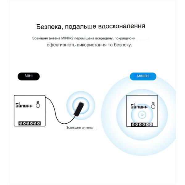 Sonoff MINI R2 проходной WiFi контроллер для 2-х выключателей Умного Дома c таймером ANDROID, iOS от SONOFF