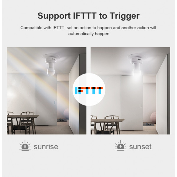 Sonoff Slampher R2 433МГц+WiFi Управляемый Беспроводной Патрон Для Лампы E27 от SONOFF