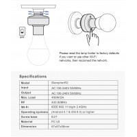 Sonoff Slampher R2 433МГц+WiFi Управляемый Беспроводной Патрон Для Лампы E27 от SONOFF