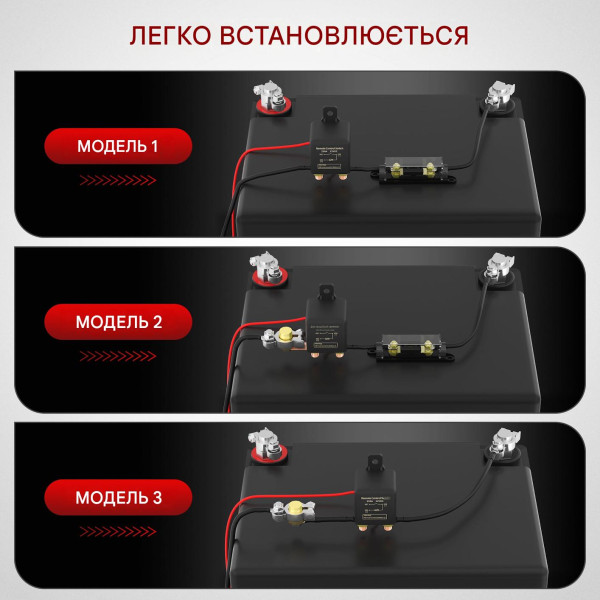 Автомобильное реле отключения массы 12В/24В 250А с дистанционным управлением от AOKE