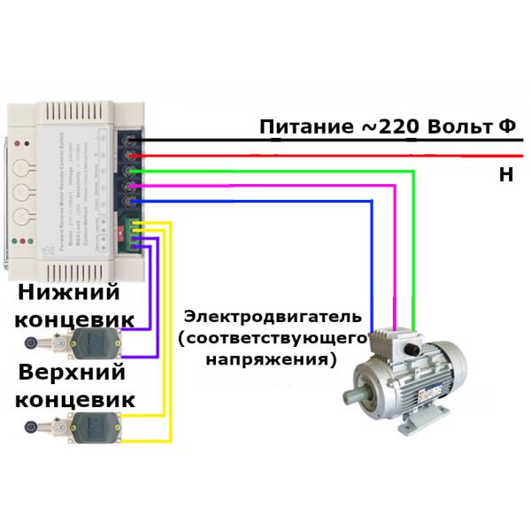 Устройство дистанционного управления двигателя с реверсом(ворот, ролеты, шлагбаума) на 220 Вольт с локальными кнопками и антенной на 30 Ампер от AOKE