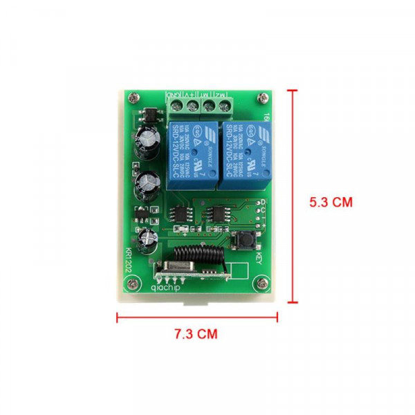 Устройство дистанционного управления электродвигателя с реверсом(ворот, ролеты, шлагбаума) на 12 Вольт от Qiachip
