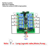 8-ми канальный универсальный дистанционный выключатель на 12 Вольт от AOKE