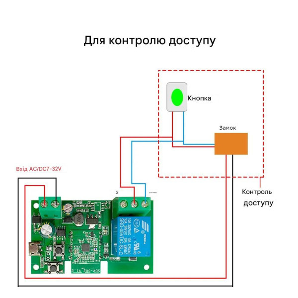 1-но канальный WIFI выключатель-реле (сухой контакт) на 5/7-32 Вольт+ Радио 433 Мгц приложение Ewelink (среда Sonoff) от Qiachip