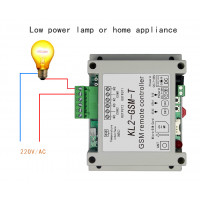 Двухканальное GSM реле на 220 В (9-12 В) с блоком питания KL2 и датчиком температуры от RUIENSi