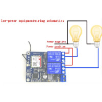 Двухканальное GSM реле по SMS (выключатель) UNV 9/12/24/30 Вольт на SIM800C и STM32 (Без корпуса) от RCMALL