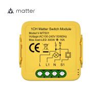 Matter выключатель с поддержкой настенных проходных механических выключателей от Qiachip