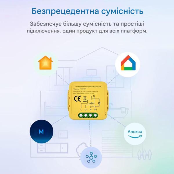Matter выключатель с поддержкой настенных проходных механических выключателей от Qiachip