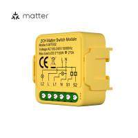 Двухканальный Matter выключатель с поддержкой настенных проходных механических выключателей от Qiachip