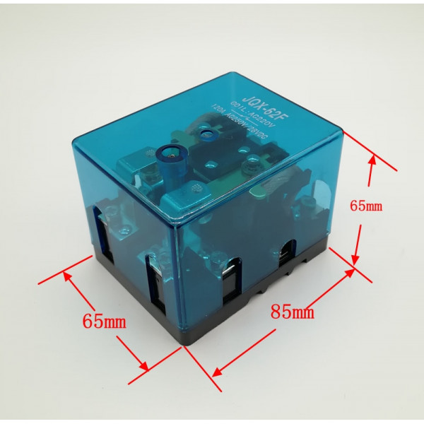 Электромагнитное реле высокой мощности на 80 Ампер 220 Вольт 2-х контактное JQX-62F-2Z-80A-220V на DIN рейку от Naidian