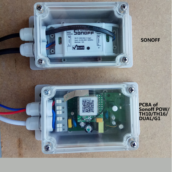 Sonoff IP66 водонепроникна розподільна коробка для Basic / RF / DUAL / Pow від SONOFF за 235грн (код товару: SONBOX )