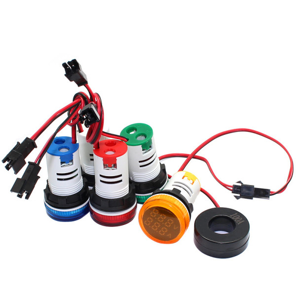 Амперметр Вольтметр индикатор измерения напряжения и тока сети AC 0-100 Ампер 20-500 Вольт с LED дисплеем от TOMZN Амперметр Вольтметр индикатор измерения напряжения и тока сети AC 0-100 Ампер 20-500 Вольт с LED дисплеем от TOMZN