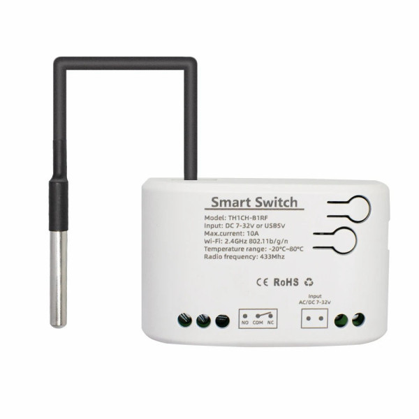 WiFi реле с поддержкой контроля температуры и влажности Ewelink (среда Sonoff) на 7-32 В от EACHEN WiFi реле с поддержкой контроля температуры и влажности Ewelink (среда Sonoff) на 7-32 В от EACHEN