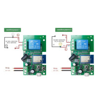 1-но канальный WIFI+Радио 433 МГц выключатель-реле (сухой контакт) на 5/7-32 Вольт или 5/85 -265 Вольт приложение Tuya или SmartLife от Qiachip