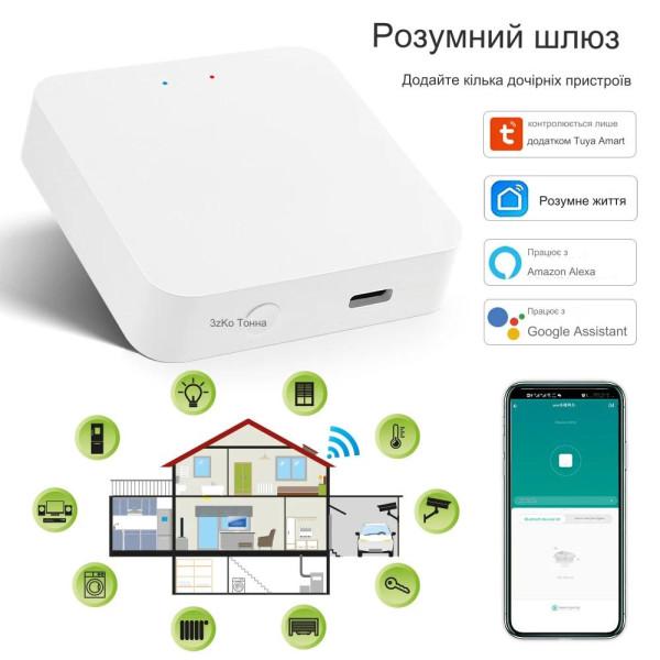 Пристрій домашньої автоматизації міст WIFI Tuya (SmartLife) + Zigbee + Bluetooth до 128-ти пристроїв від SONOFF за 725грн (код товару: ZIGBEETUYA )