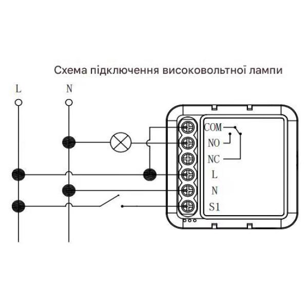 WIFI выключатель с сухим переключающим контактом реле приложение TUYA (Smartlife) от Qiachip