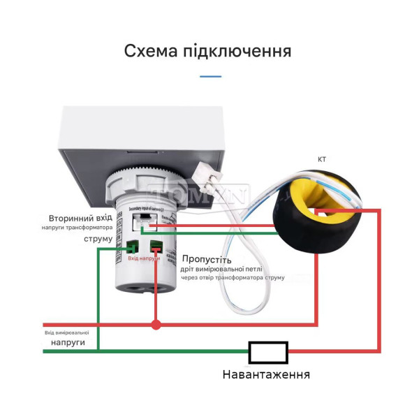 Мультиметр 6-в-1 (100A, 300V) на панель Ø22мм: Ватметр, Вольтметр, Амперметр, Счетчик кВт⋅год от TOMZN Мультиметр 6-в-1 (100A, 300V) на панель Ø22мм: Ватметр, Вольтметр, Амперметр, Счетчик кВт⋅год от TOMZN