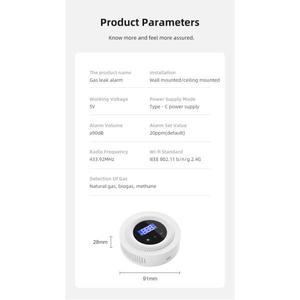 Датчик газа и температуры с контролем по WiFi и Радио 433 МГц с сиреной и LCD дисплеем от EARYKONG