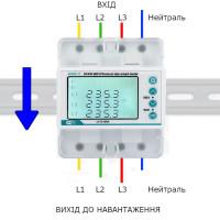 3-х фазный WiFi электросчётчик с LCD дисплеем до 100 А Tuya (Smart Life) с функциями защиты от CHILUI