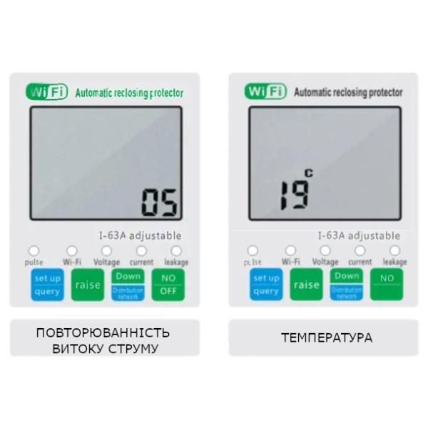 1-но фазный WiFi электросчётчик с LCD дисплеем и подсветкой до 63 А Tuya (Smart Life) с функуциями защиты от CHILUI